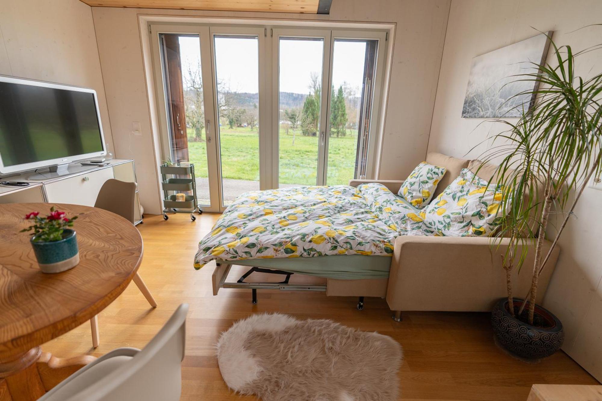 Tiny House Chez Claudine - Relaxen, Workspace, Naehe Thermen, Netflix, Free Parking & Wifi Бругг Екстер'єр фото